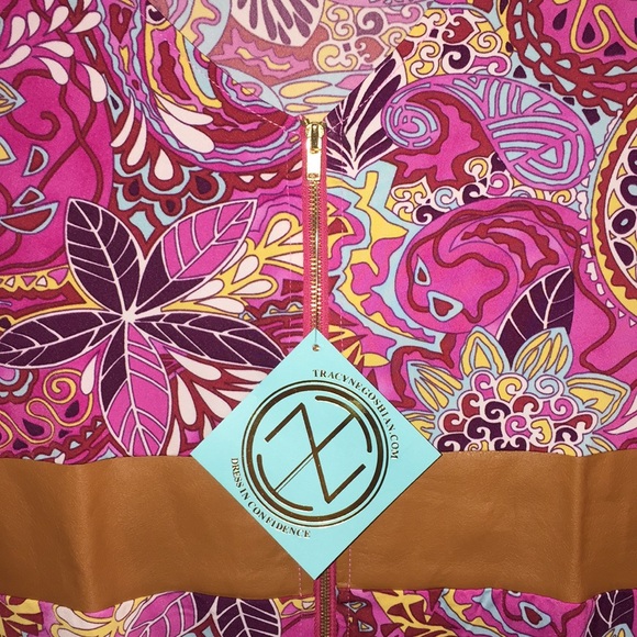 Tracy Negoshian Reversible Floral Print Dress - Picture 2 of 5